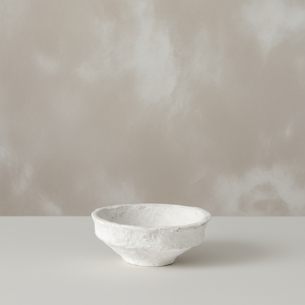 SUSTAIN Sculptural Bowl, small white