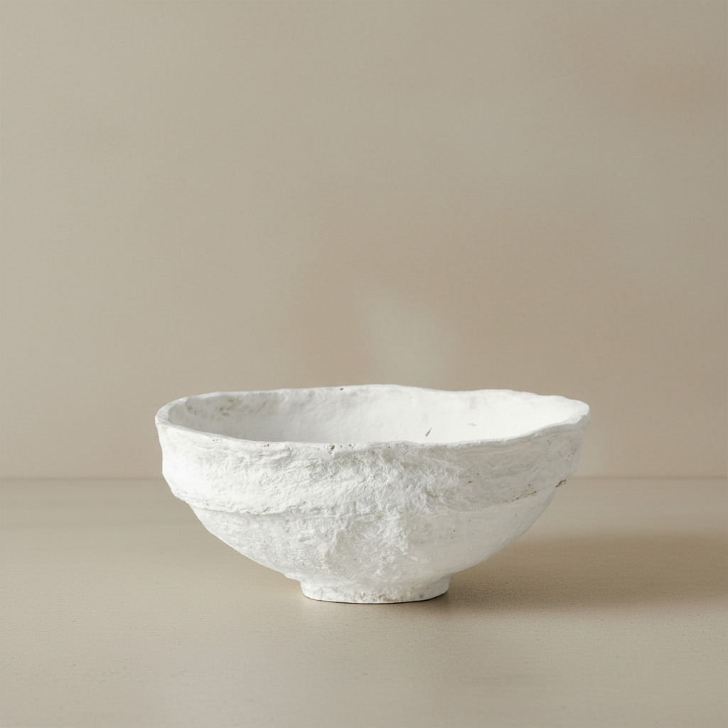 SUSTAIN Sculptural Bowl - large, white
