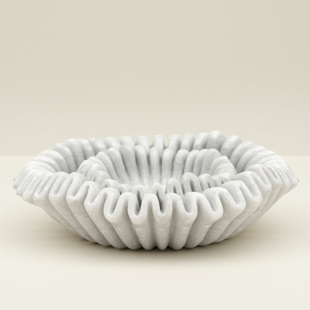 Marblelous scallop bowl, small