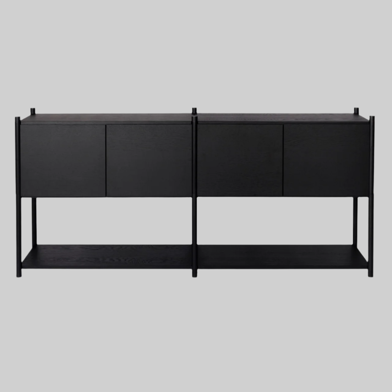 Sceene bookcase/cabinet H - black oak