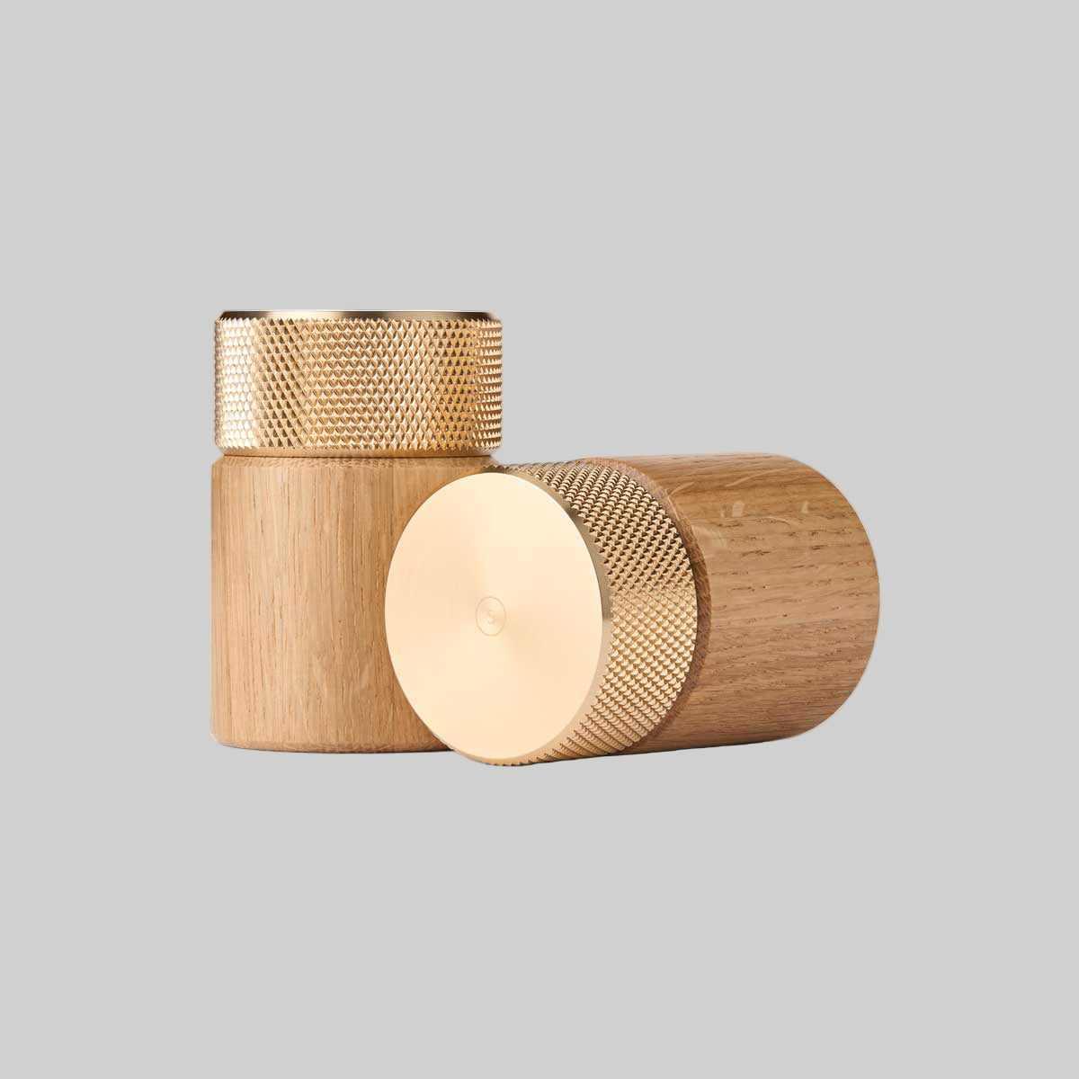 SINA salt & pepper mill set - oak/brass*