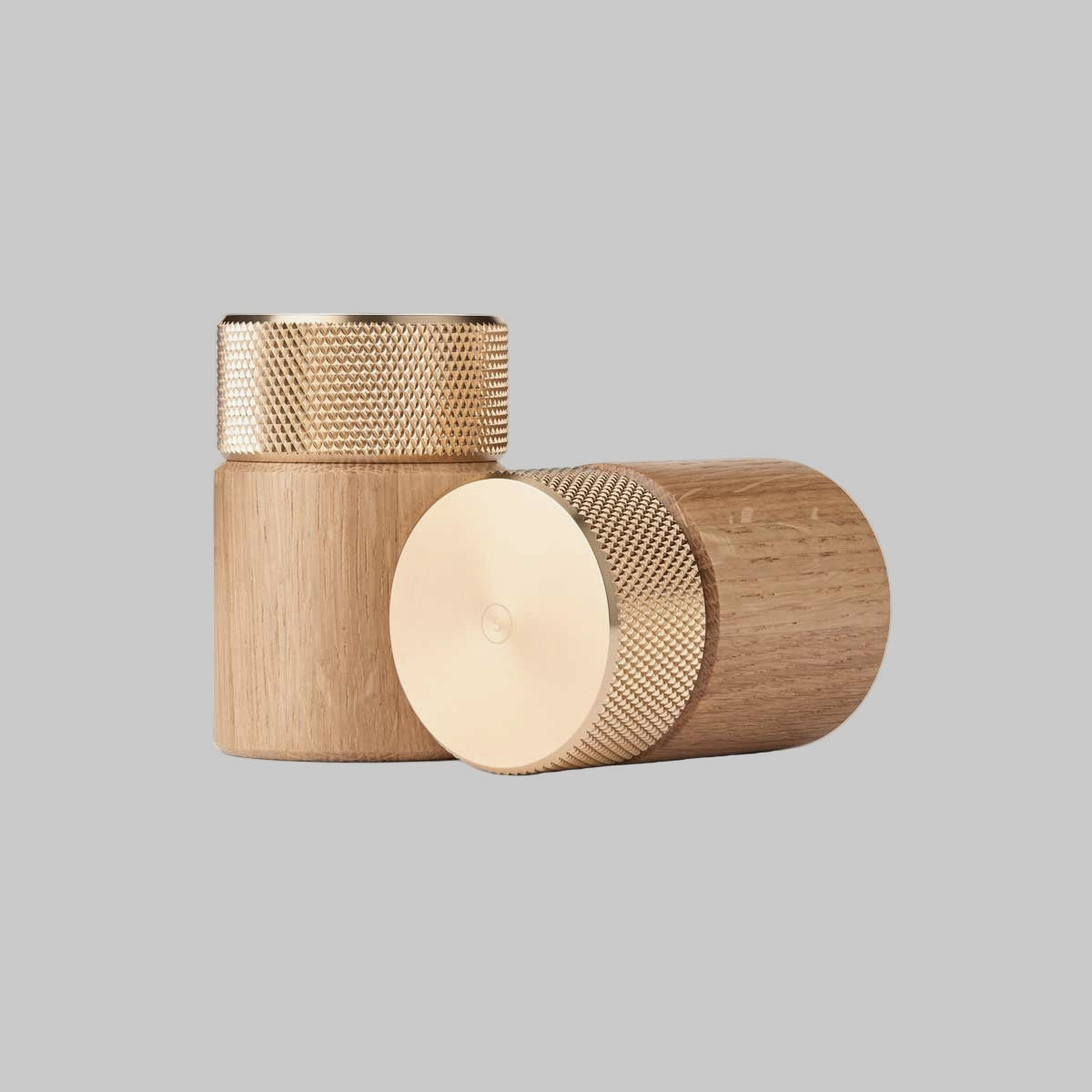 SINA salt & pepper mill set - oak/brass*