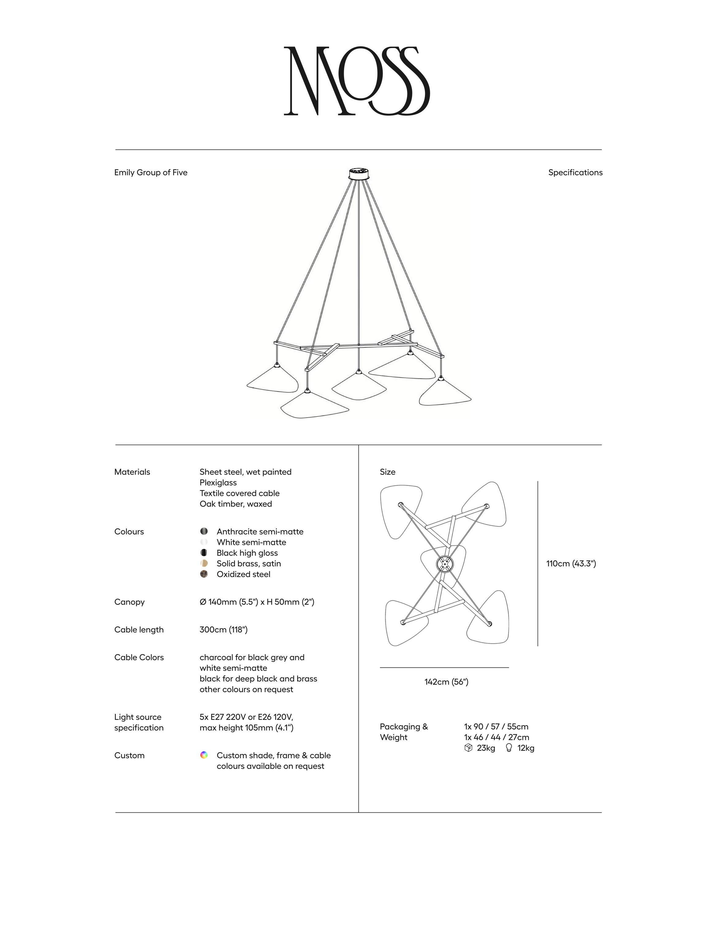 Emily Chandelier, Group of 5 - 5 Finish Options*