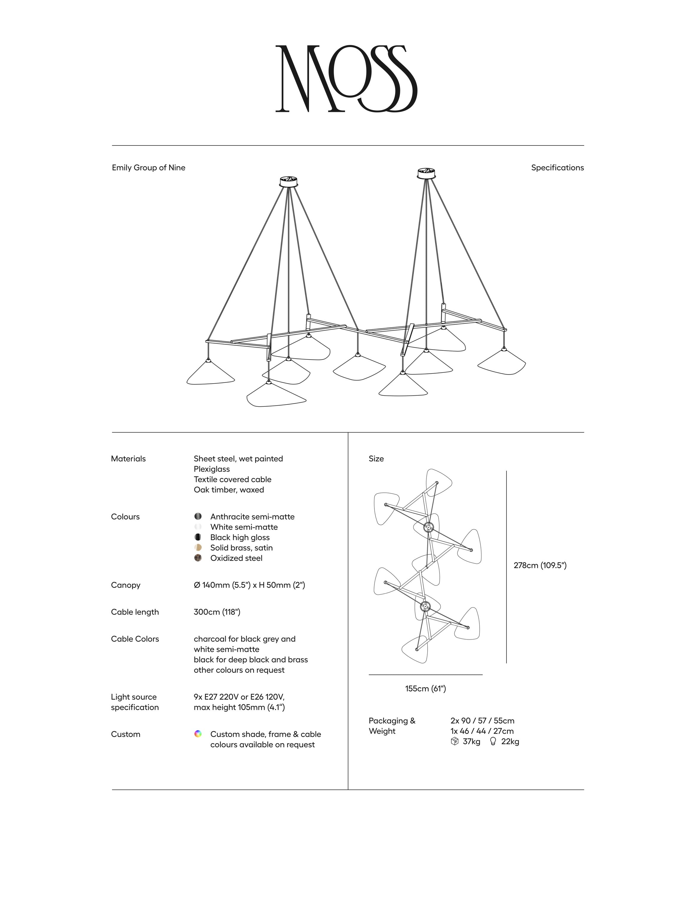 Emily Chandelier, Group of 9 - 5 Finish Options*