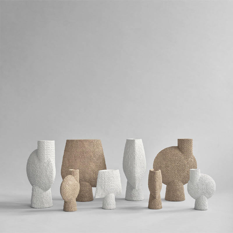Sphere Vase Bubl, Shisen, Medio - Bone White