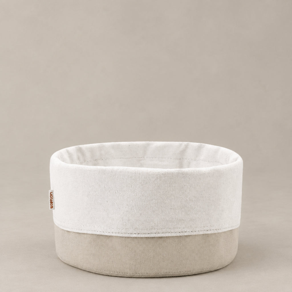 Bread Bag - sand / white