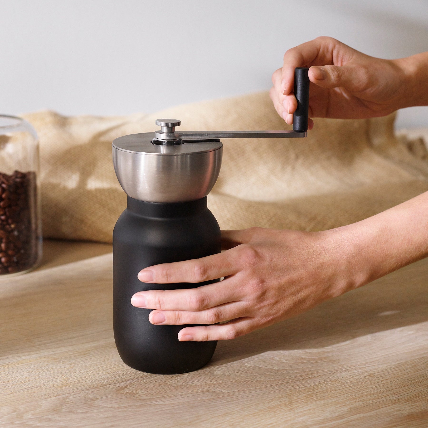 Collar coffee grinder