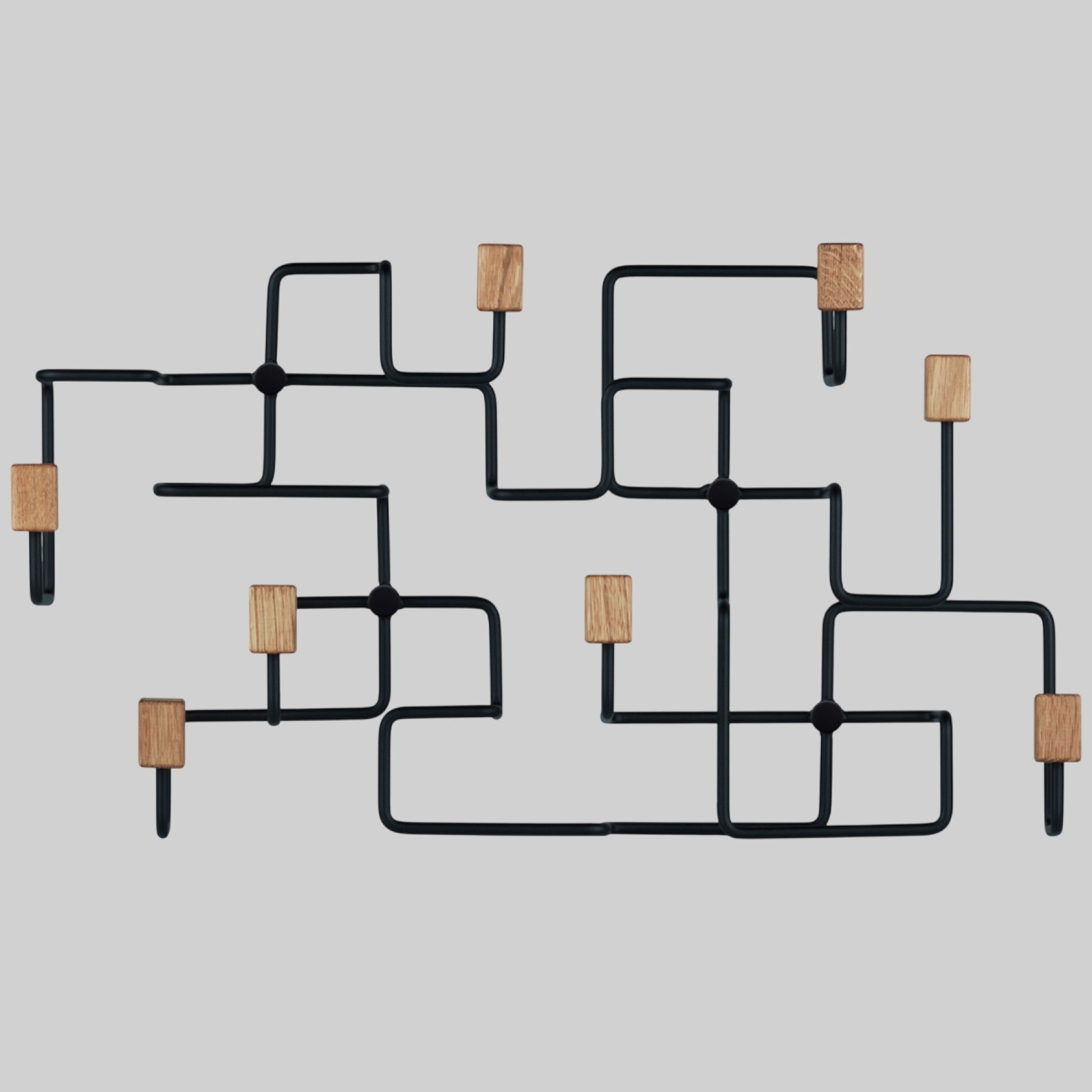 UNDERGROUND coat rack oak black