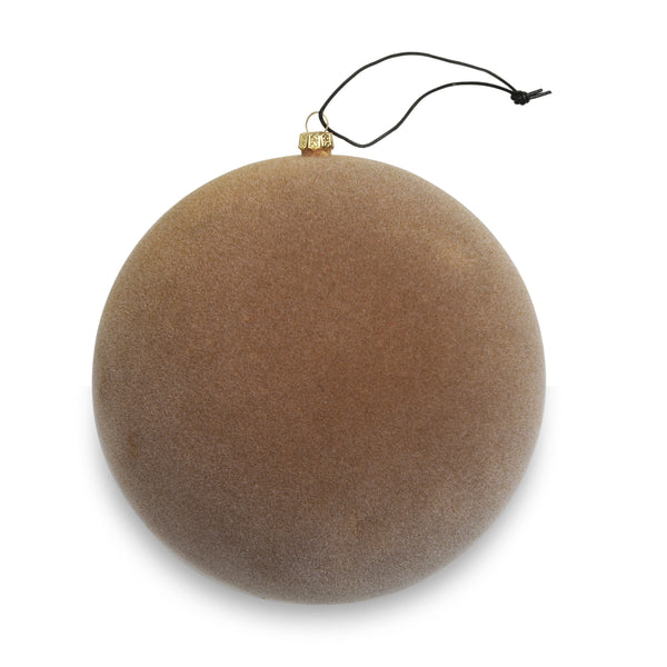 Holiday Ornament - velvety, curry. (box of 12)