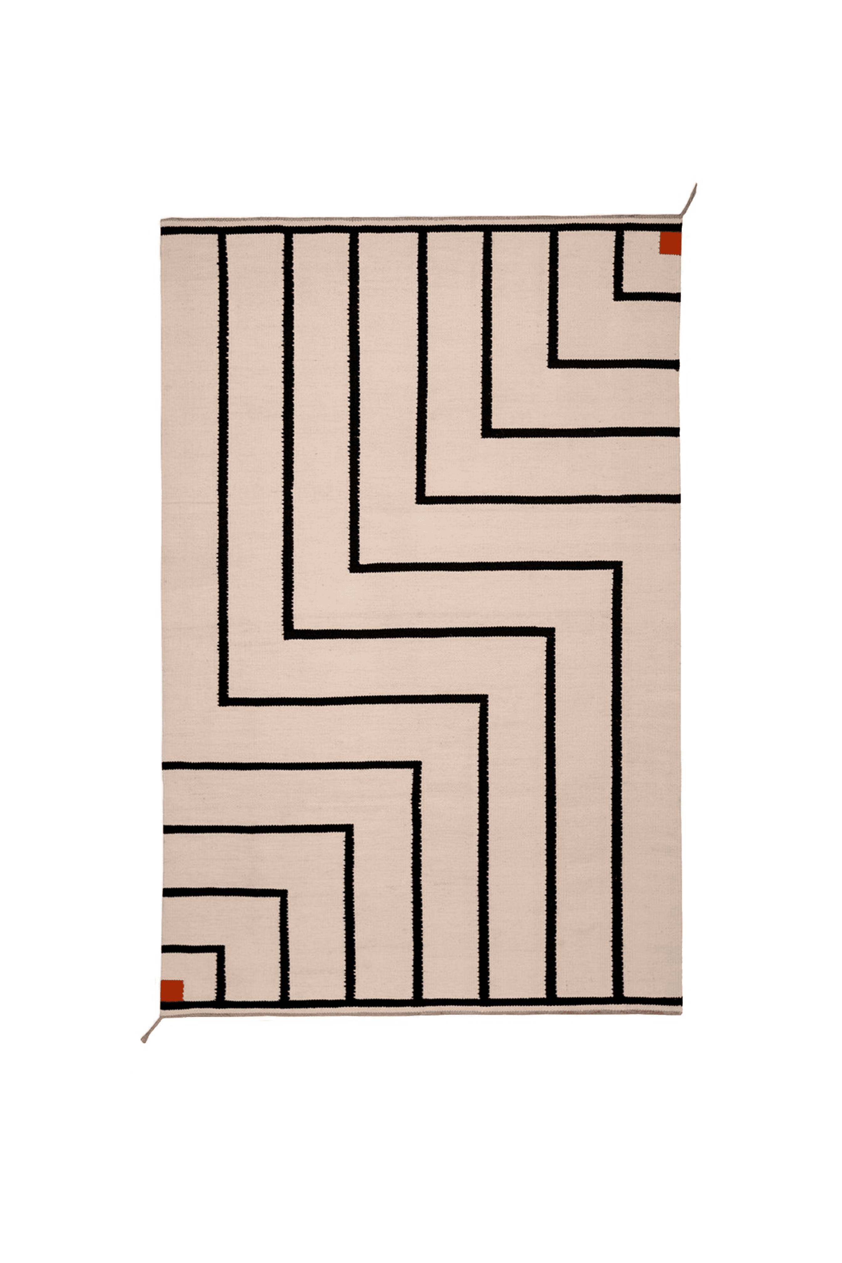 Vibeke Klint Rug VK-1 white/black 140 x 215 cm