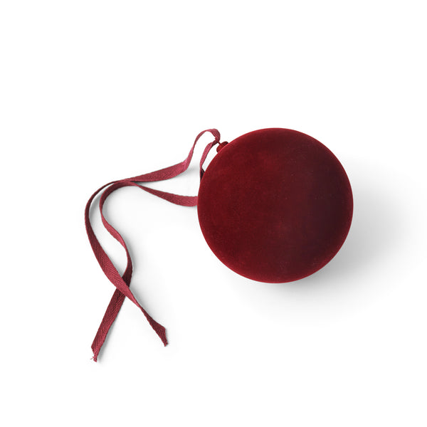 Holiday Ornament - Velvety tone, large red (box of 12)