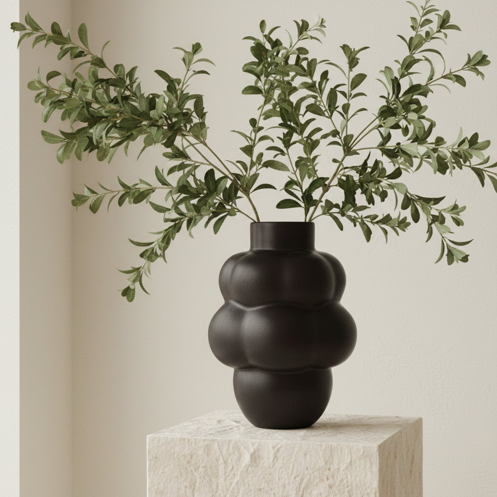 Balloon Vase 04 Close-up with Boxwood