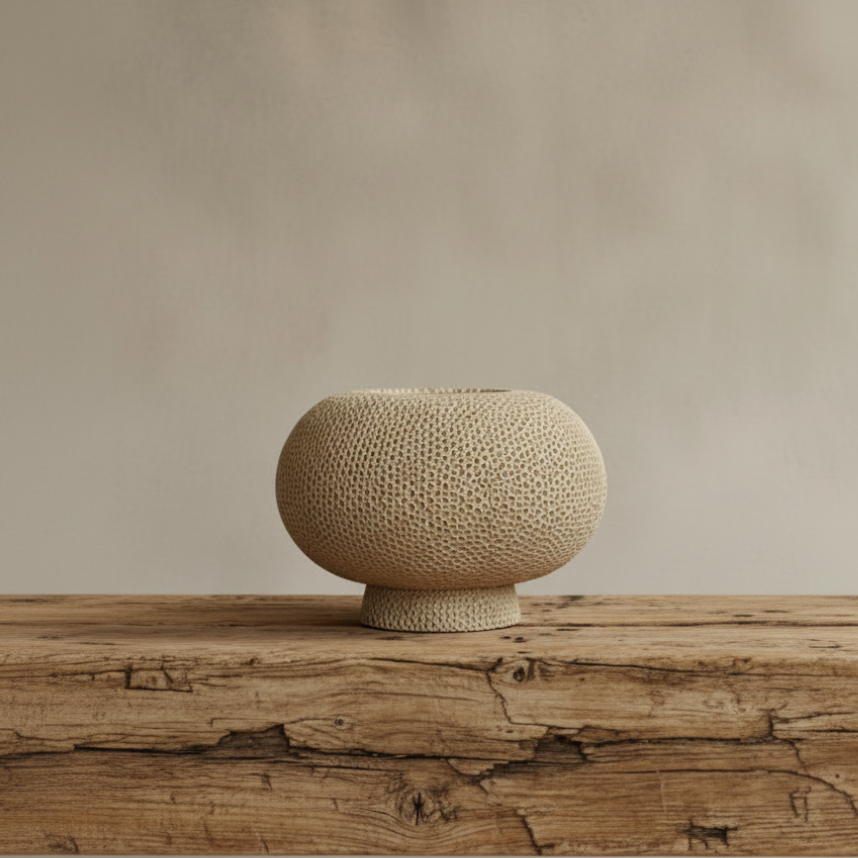 Kabin Vase Fat - Shisen, Sand