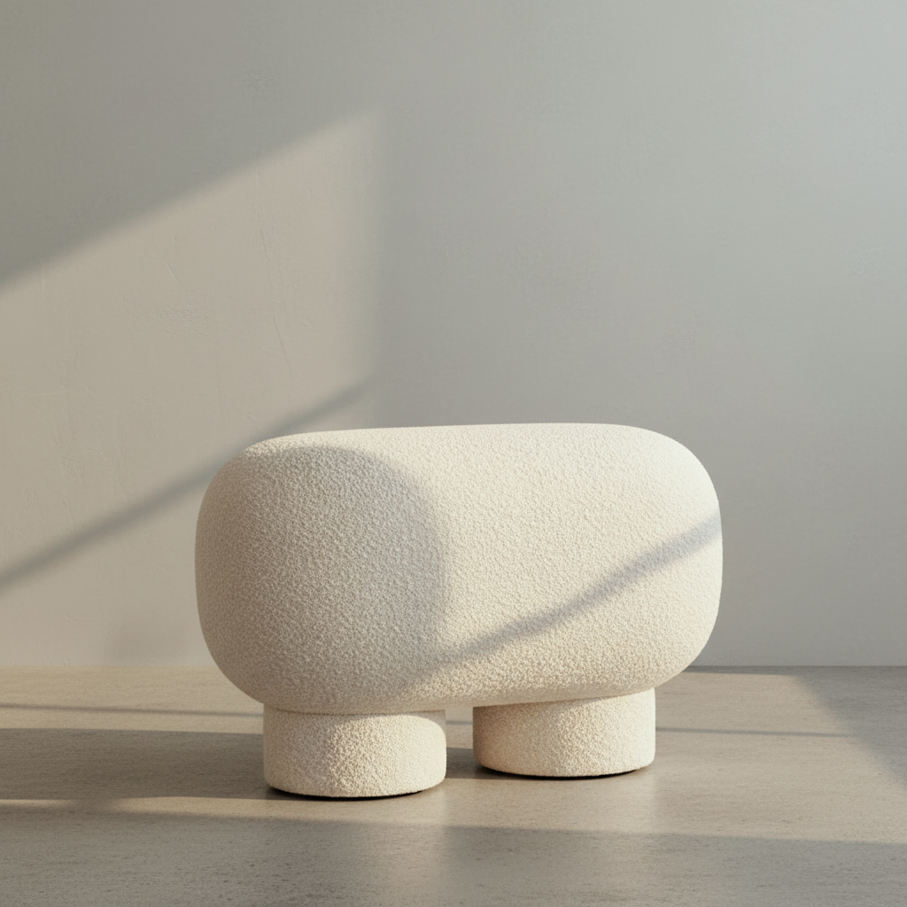 Big Foot Bench, Petit - Bouclé