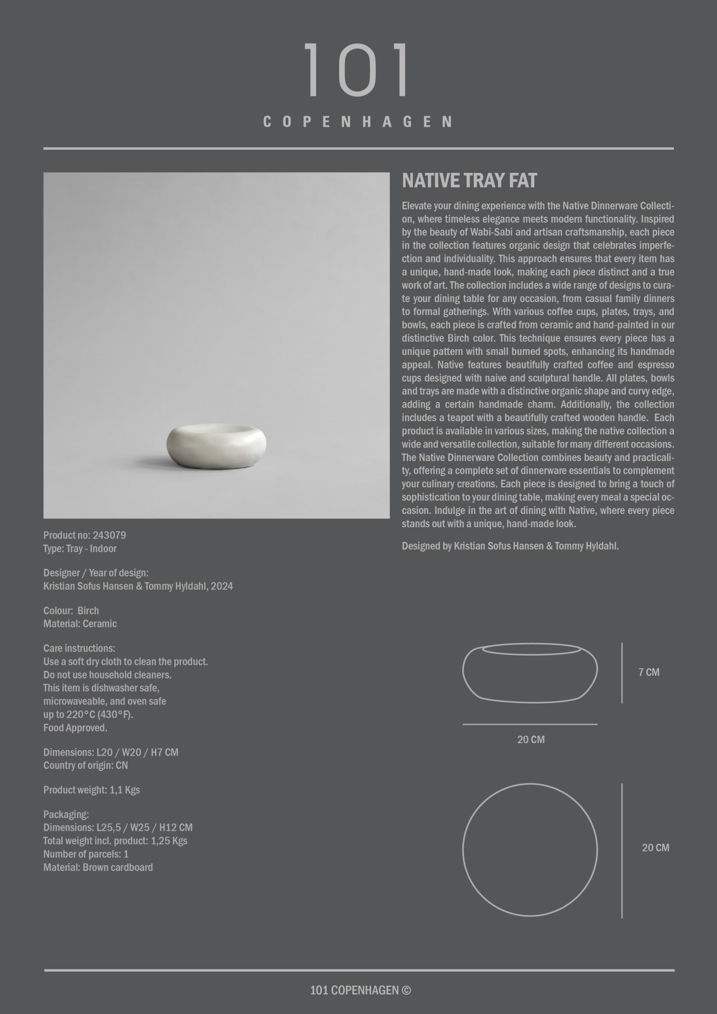 Native Tray, Fat - Birch*