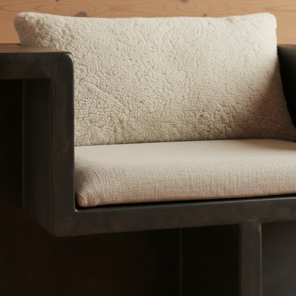 Brutus chair with clean vertical board background