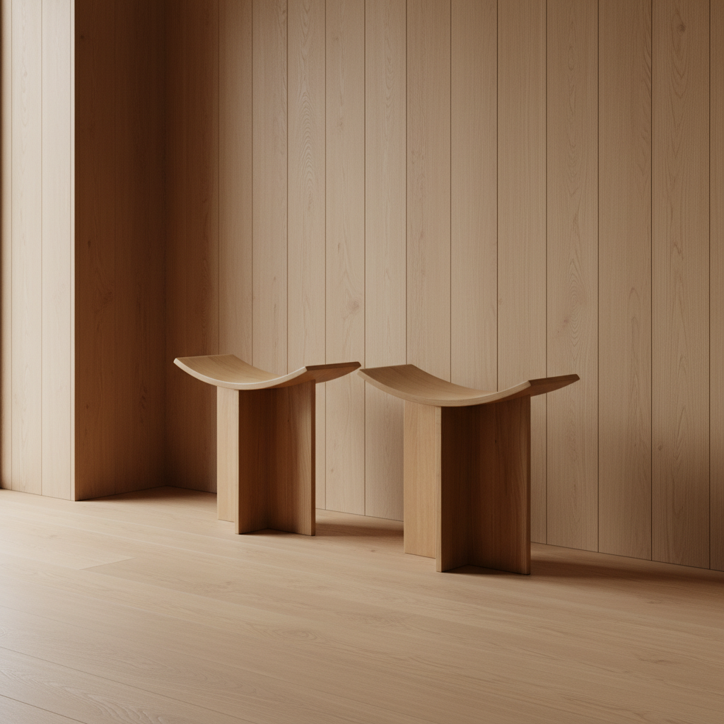 Brutus Stool Oak — Entryway Lifestyle