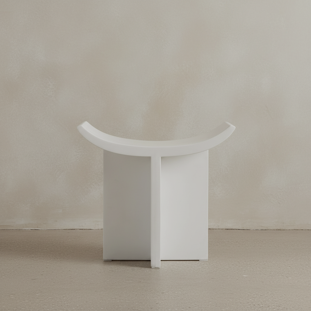 Brutus Stool - Bone White