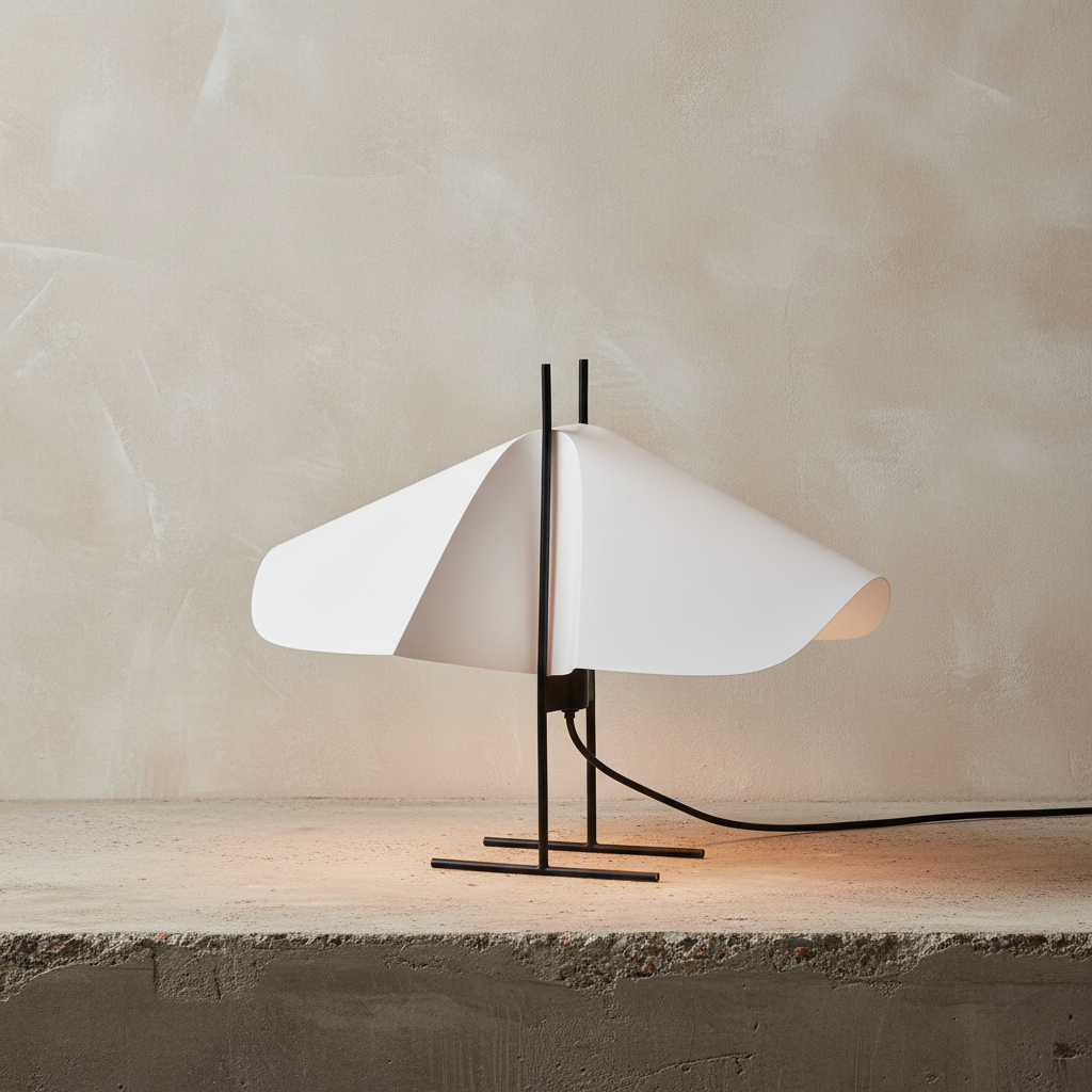 Cho Table Light on limewash background