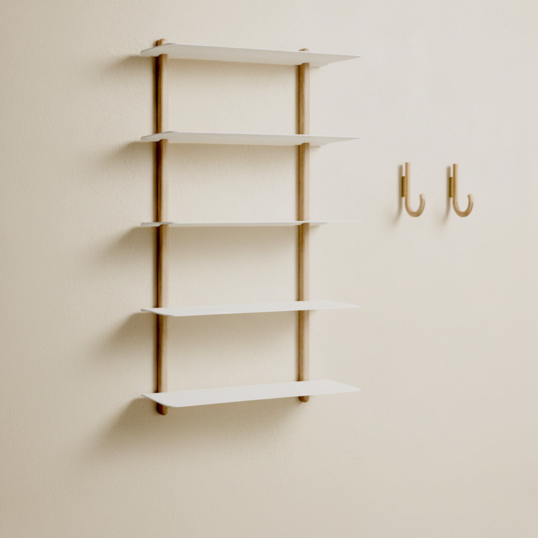 NIVO Shelf Small E - light oak/white