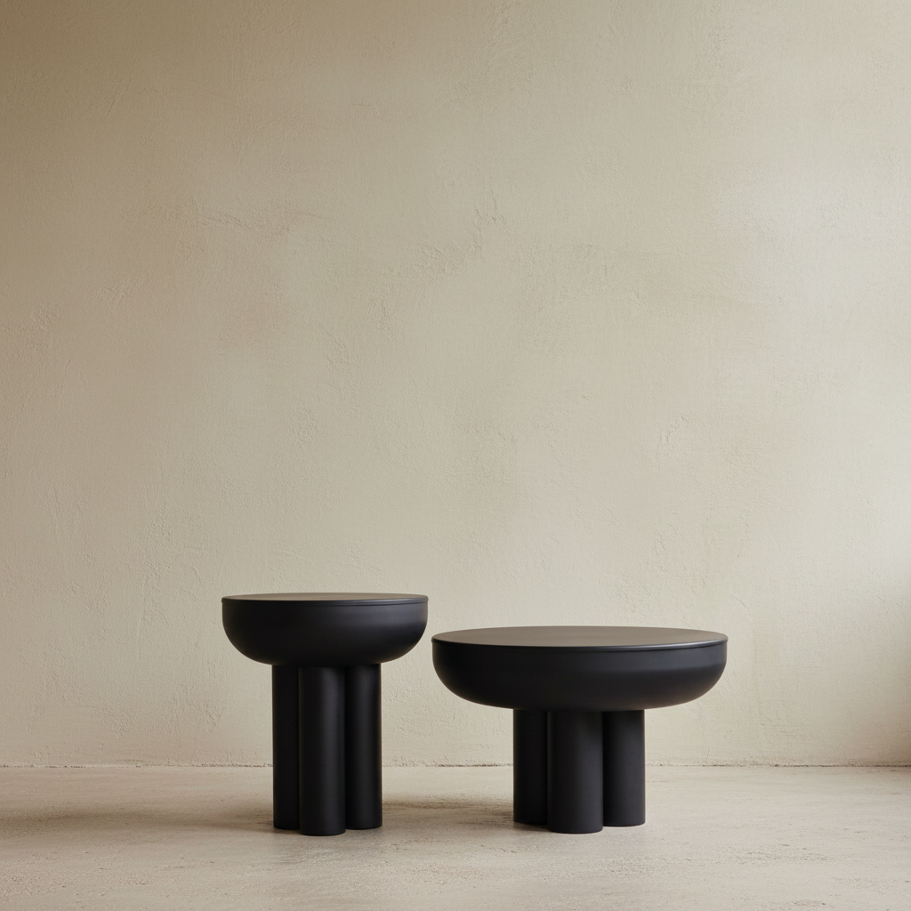 Crown Tables Pair — Limewash Scene