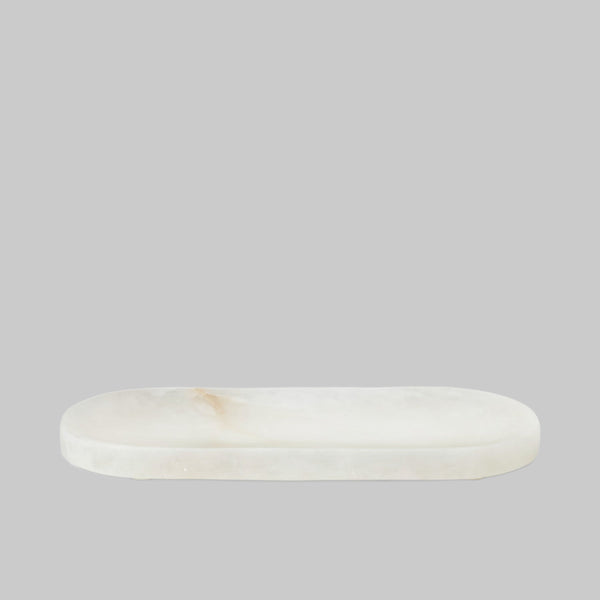 Marblelous oval tray - large, alabaster
