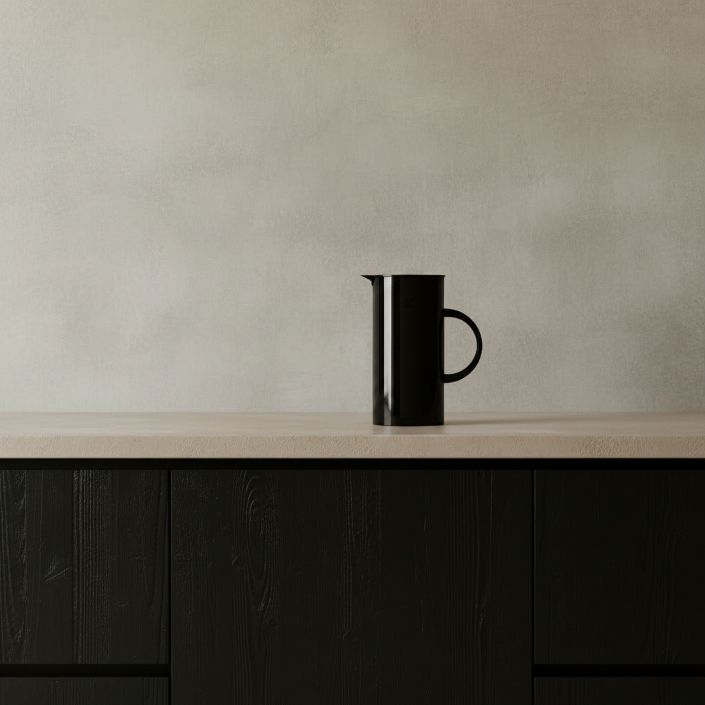 EM77 Glossy Black Jug — Nordic Kitchen Scene