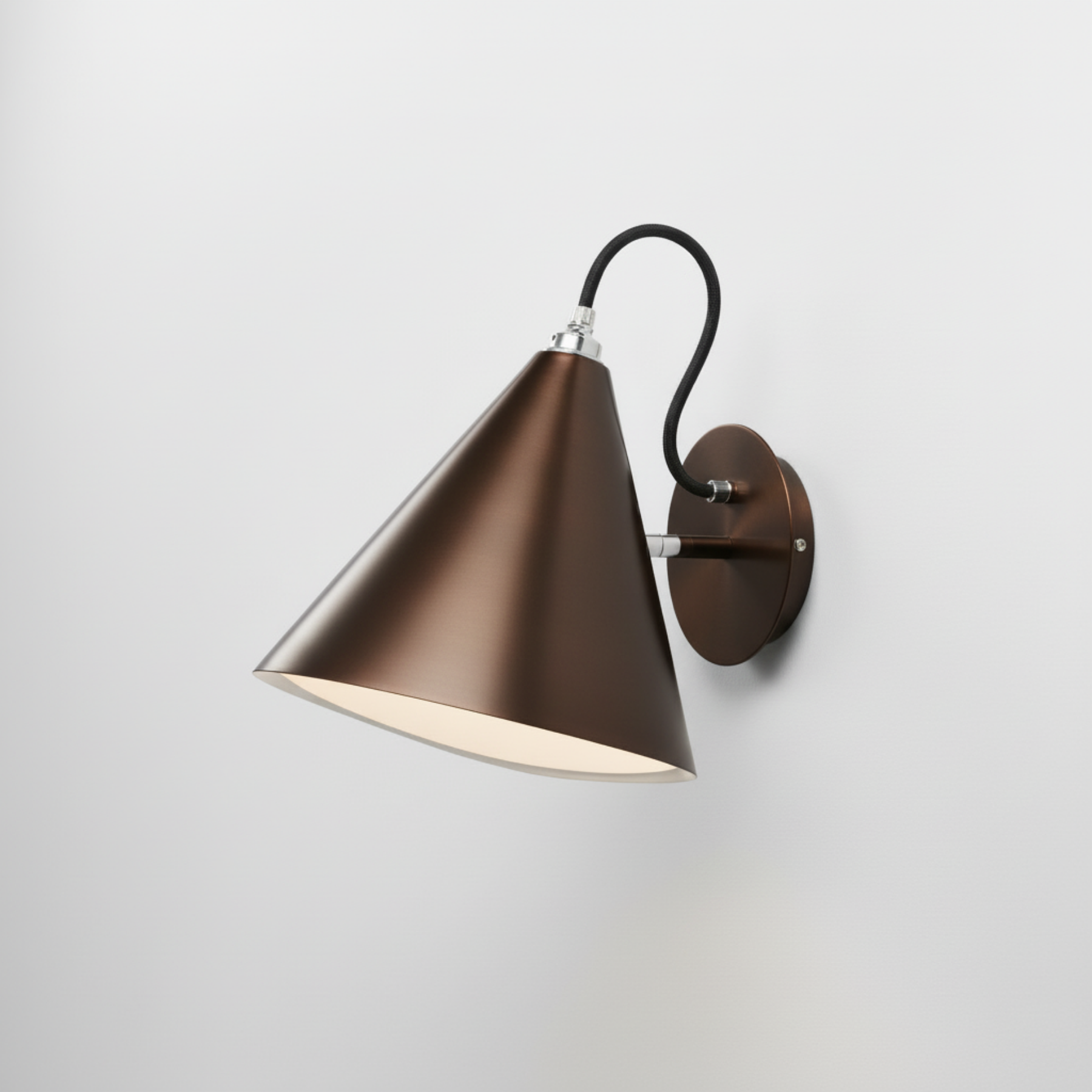 Emily Wall Sconce in dark bronze satin