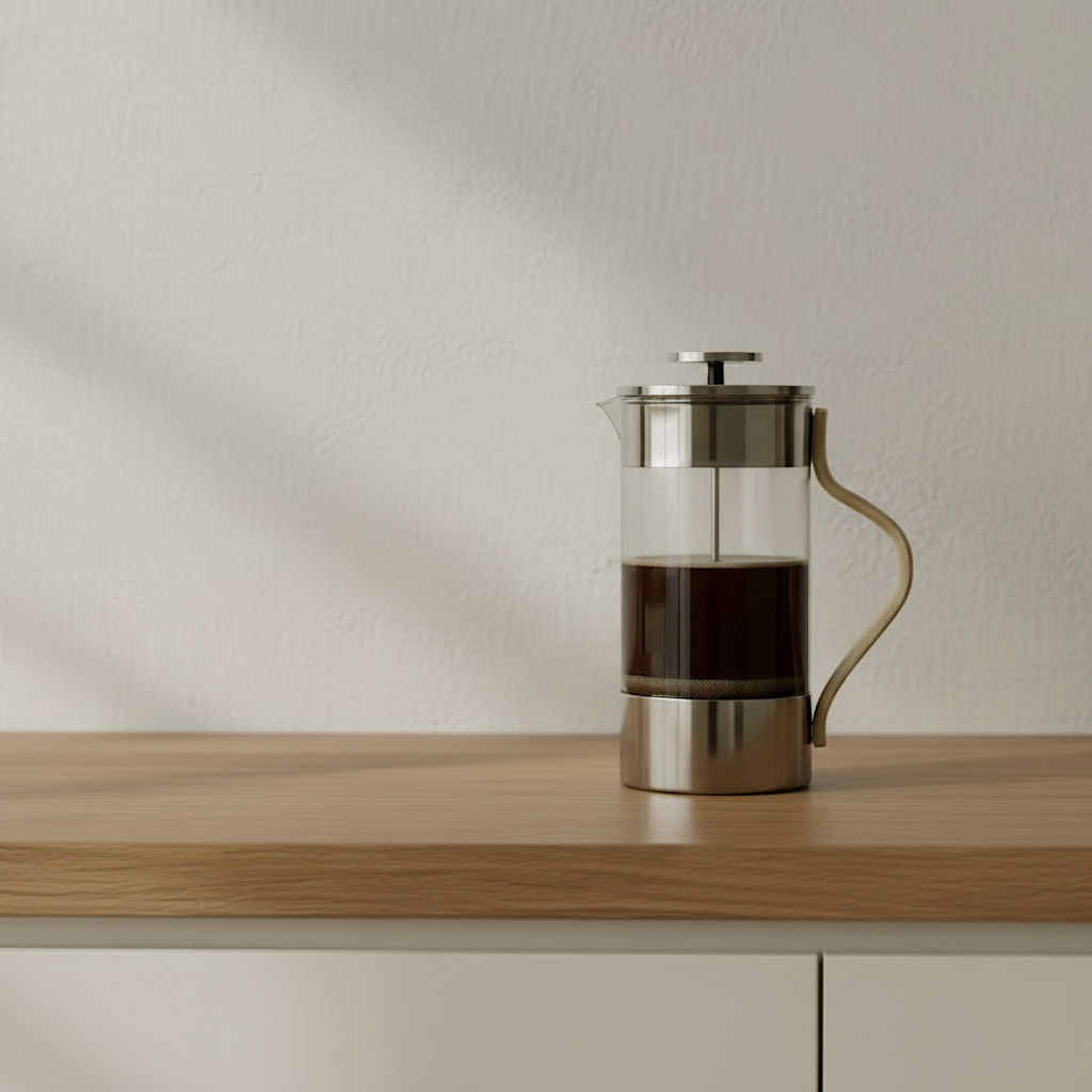 Emma French Press in Steel 1l.