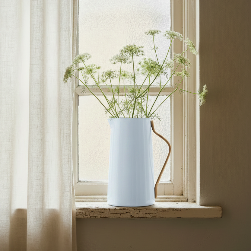Emma Pitcher Pale Blue on Window Ledge