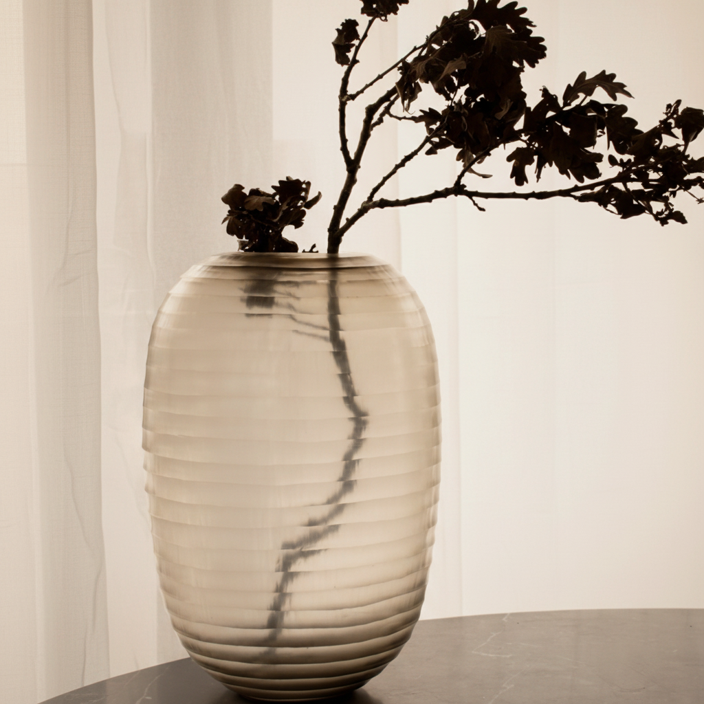 Enhanced vase on light background