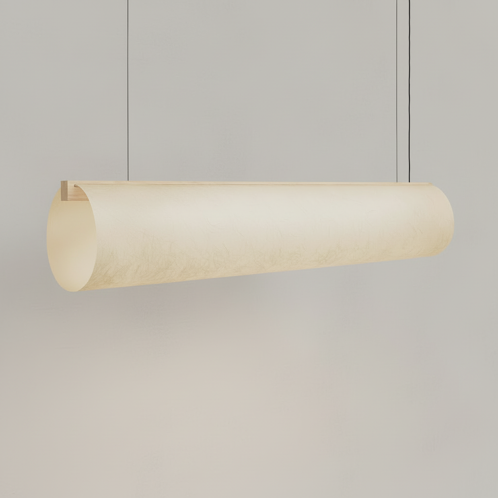 ENSO RAW pendant with light grey minimal backdrop