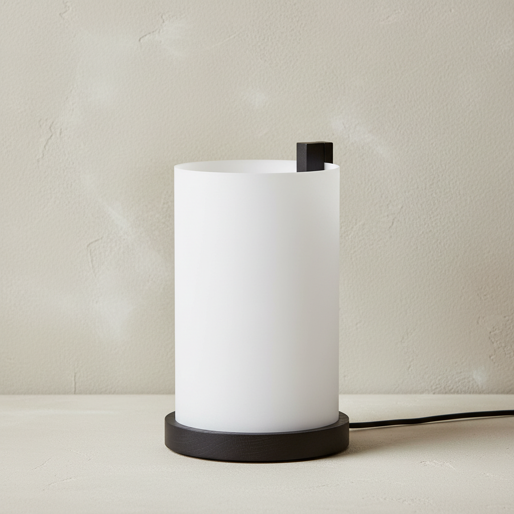 ENSO table light on limewash concrete background