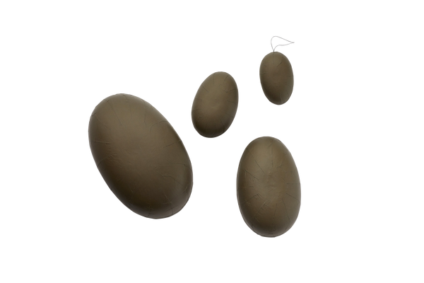 Holiday Ornament - fill me egg, XL brown. (box of 4)
