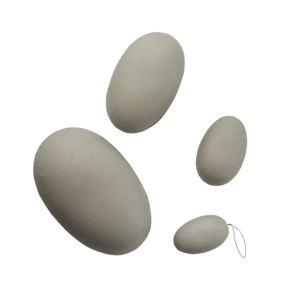 Holiday Ornament - fill me eggs - set of 4, nude grey - (box of 4 sets)