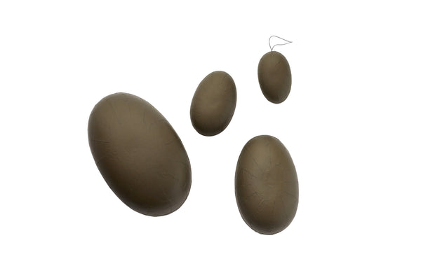 Holiday Ornament - fill me eggs - set of 4, brown. (box of 4 sets)