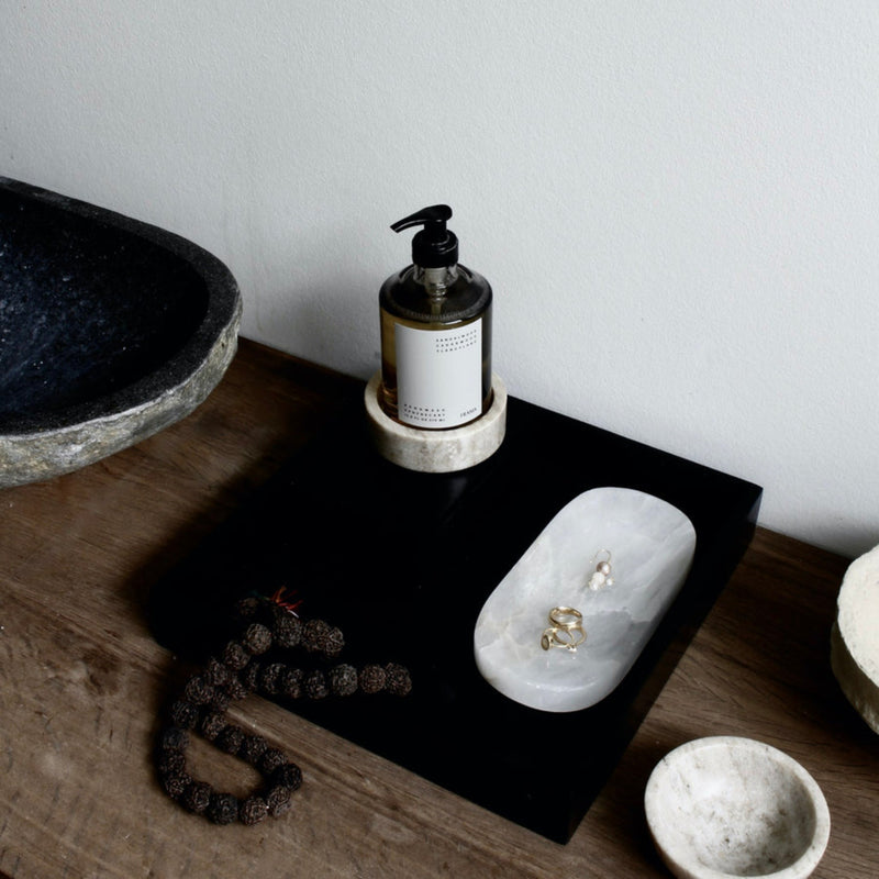 Marblelous oval tray - small, alabaster