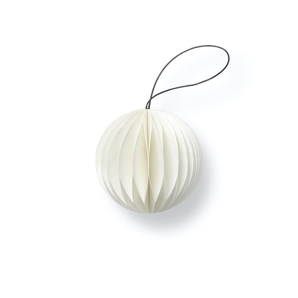 SUSTAIN folded ornament, scoop white. (box of 12)