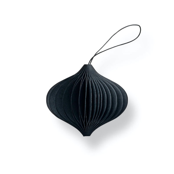 SUSTAIN folded ornament, onion black. (box of 12