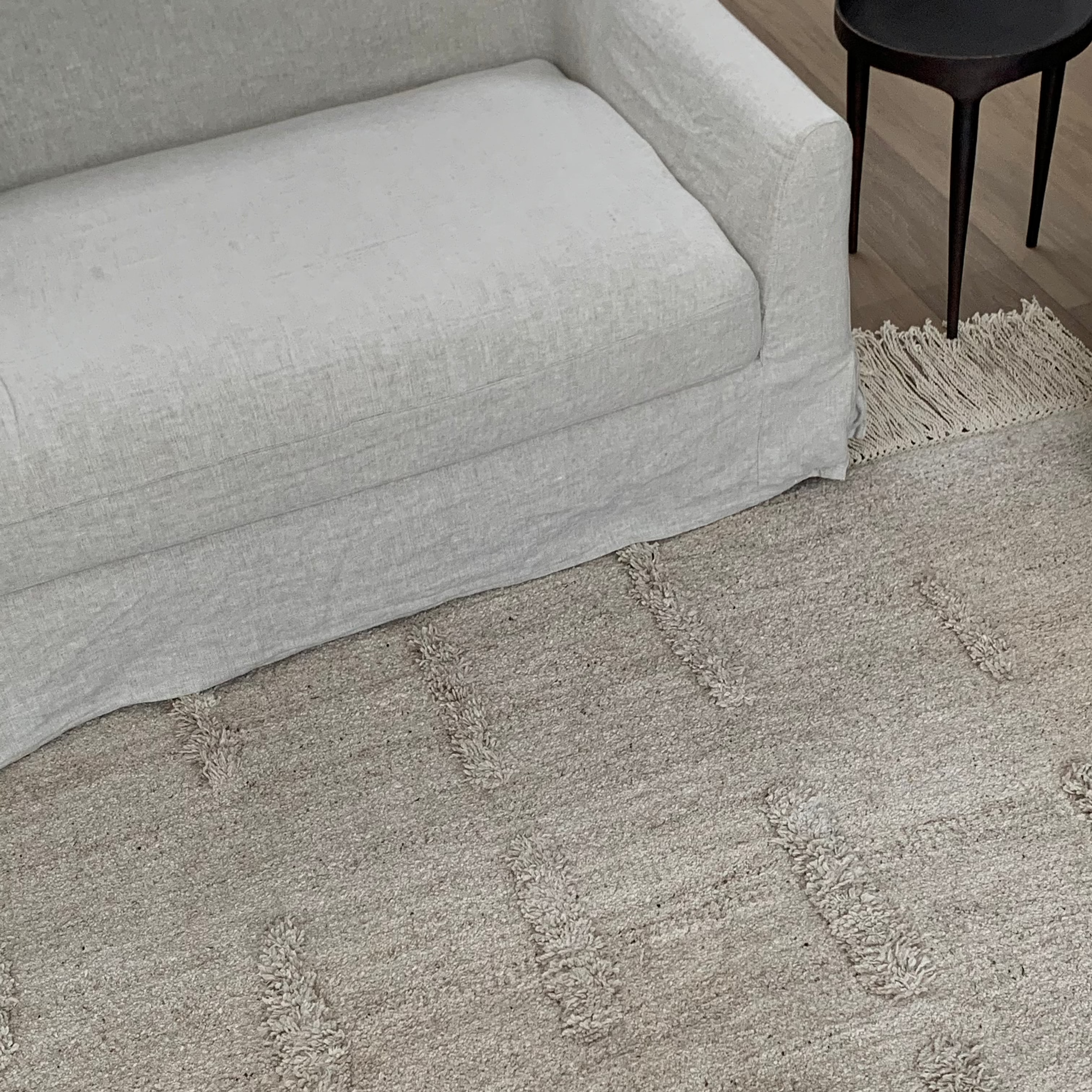 Laine, Natural White - Hand Knotted Rug