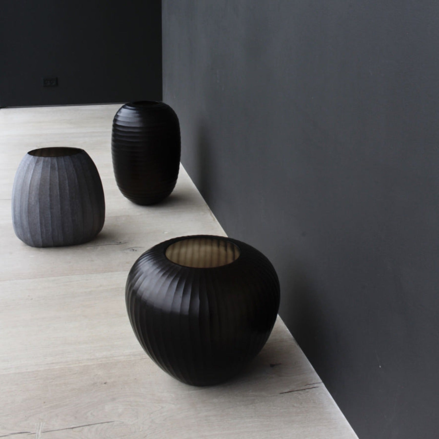 Organic vase 06 - black