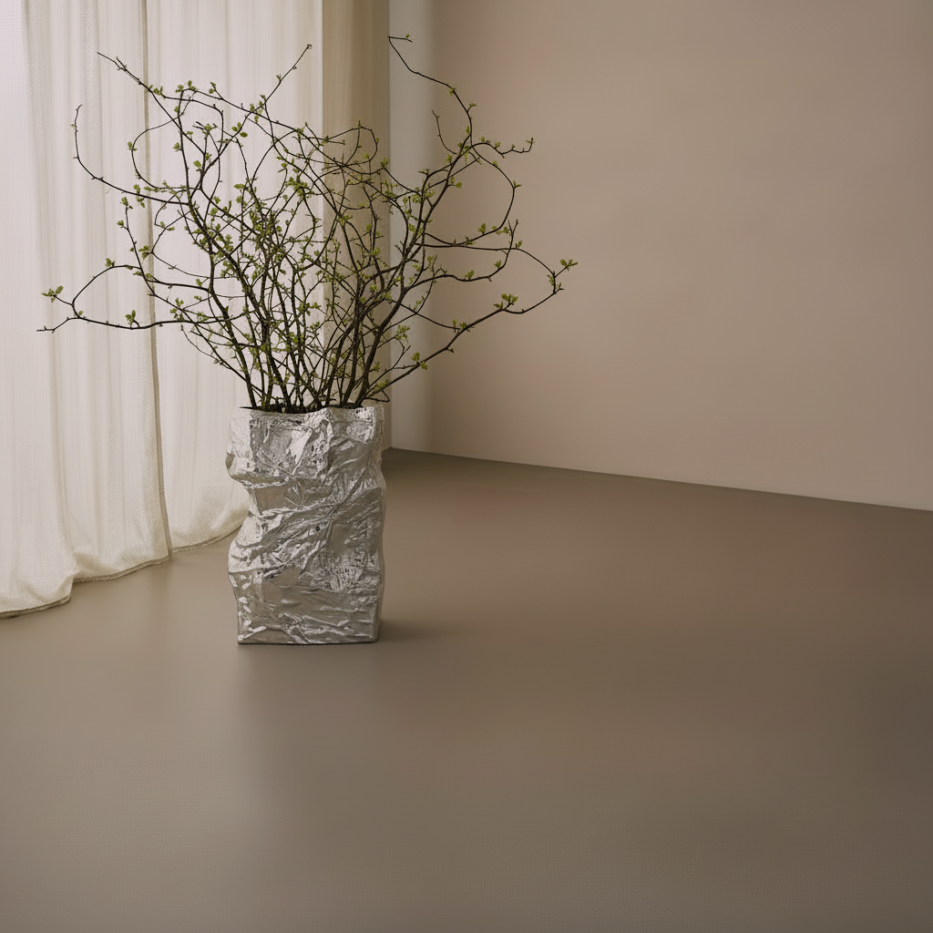 Kami Vase, Big - Chrome