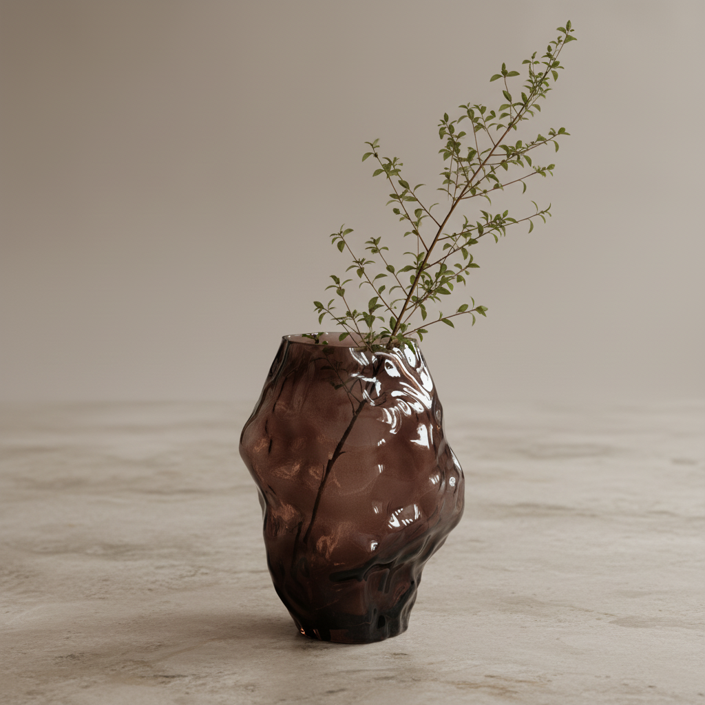 Katachi Vase Medio - Smoked Forest Close-up