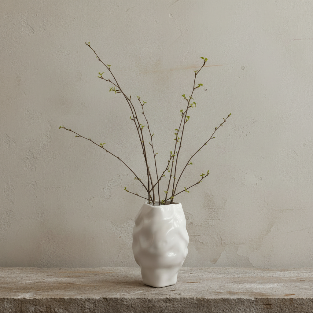 Katachi Vase Mini — Twigs with Delicate Leaves