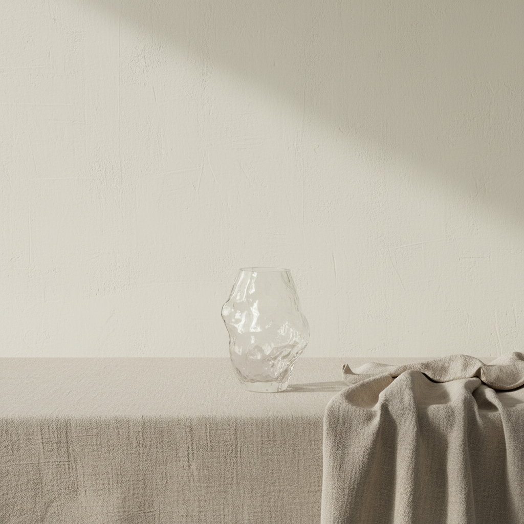 Katachi Vase Mini with Belgian Linen Backdrop