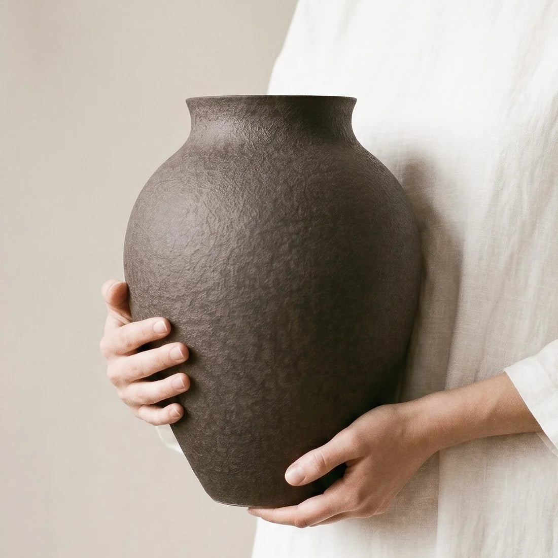 Knabstrup vase H 27 cm bark