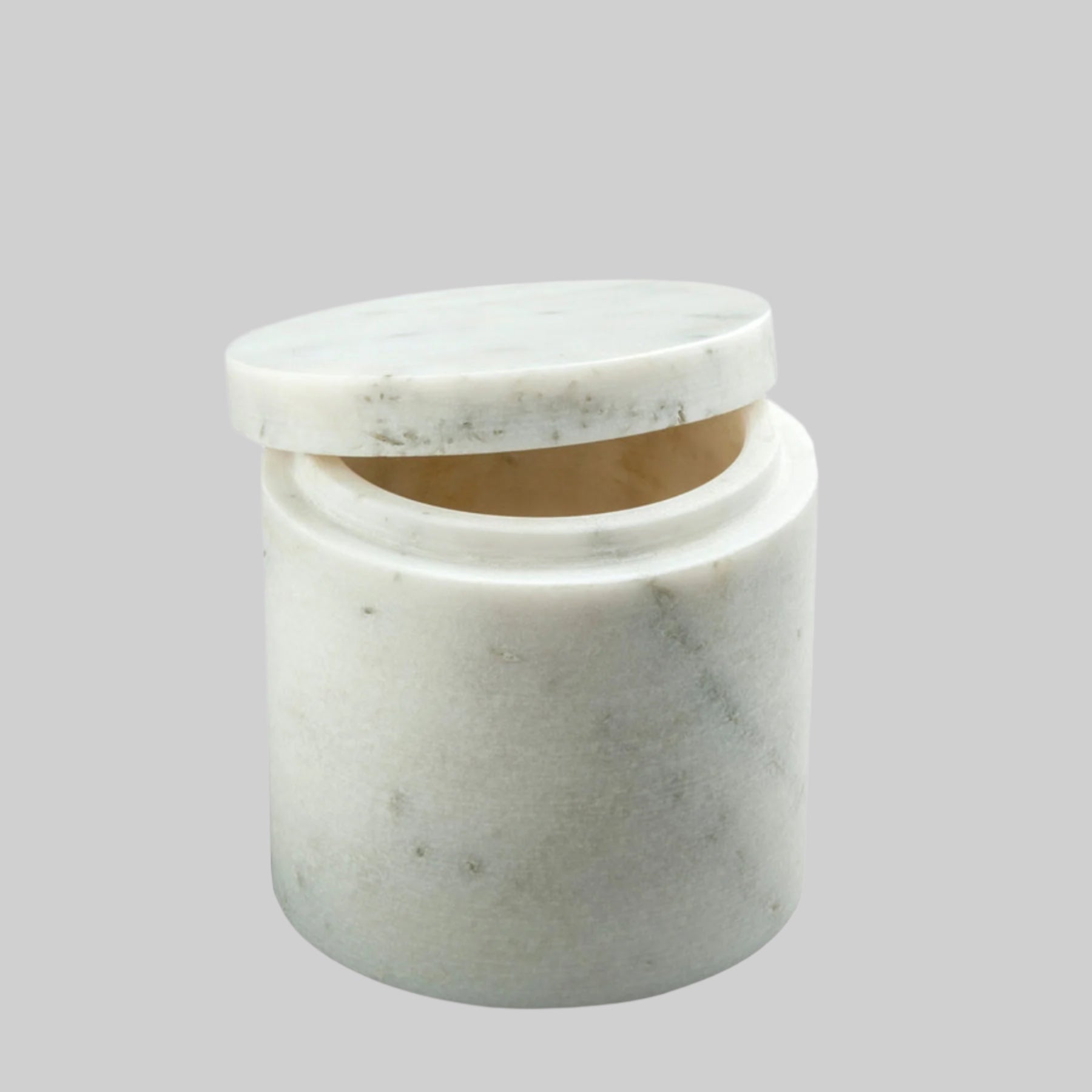 marblelous canister small, white