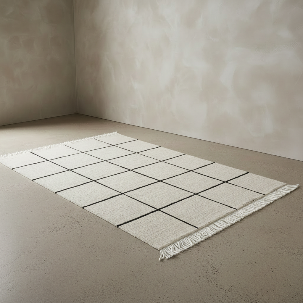 Kuura Rug – White Fringe