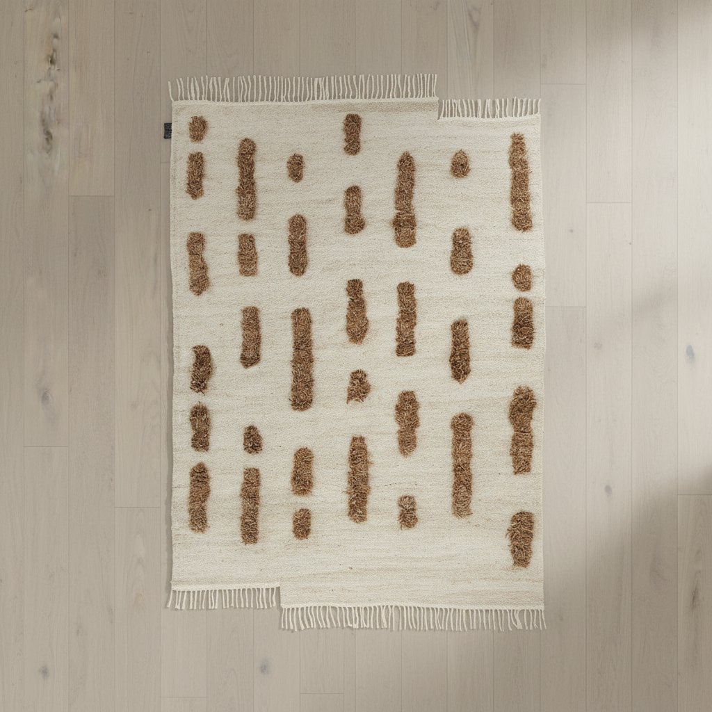 Laine Woven Rug – Oak Hardwood Floor