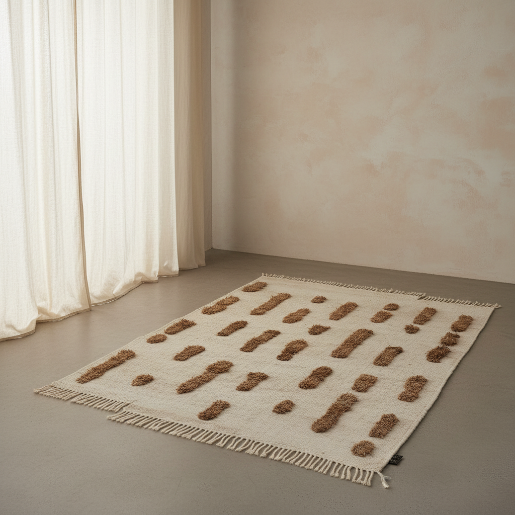 Laine Woven Rug – Staggered Edge with Prominent Tufted Detail